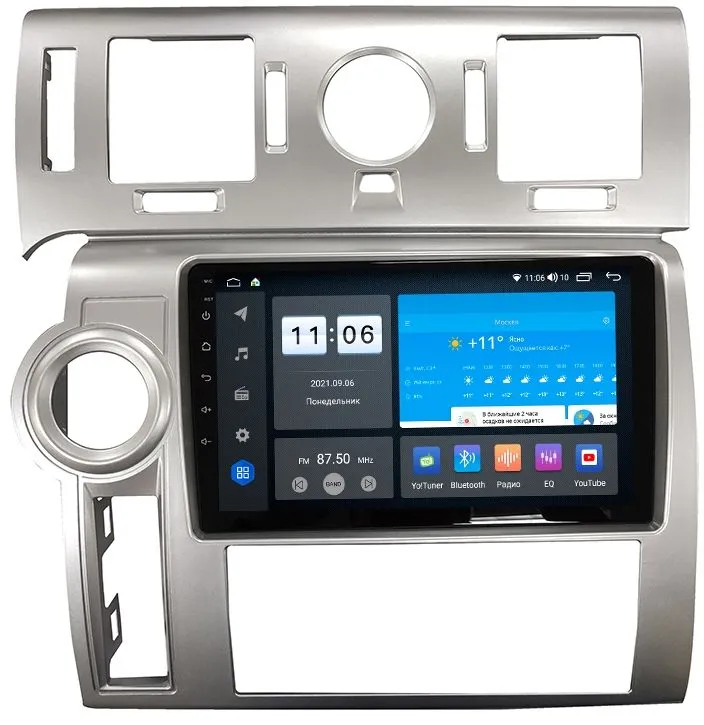 Штатная магнитола VOMI ZX488R9-7862-LTE для Hummer H2 2002-2009 квадратные воздуховоды на Android 10