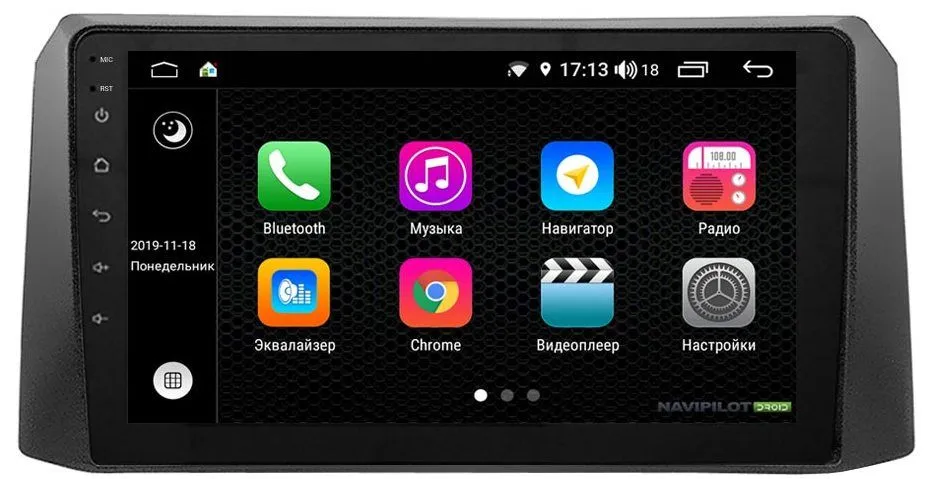 Штатное головное устройство UAZ / УАЗ Патриот (2017-) 9 дюймов на Android 10 NaviPilot NPD10L-WTG-U221170-10
