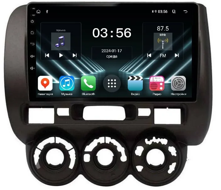 Штатная магнитола для Honda Fit 2007-2014 на Android 13 - FarCar (D/DX1233M бронза)