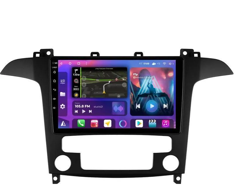 Штатная магнитола для Ford S-Max 2006-2015 на Android 13, QLED/2K, 4G - FarCar S500 Plus (3028M климат)