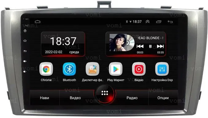 Штатная магнитола VOMI AK381R9-MTK Toyota Avensis T270 2009-2015 на Android 10