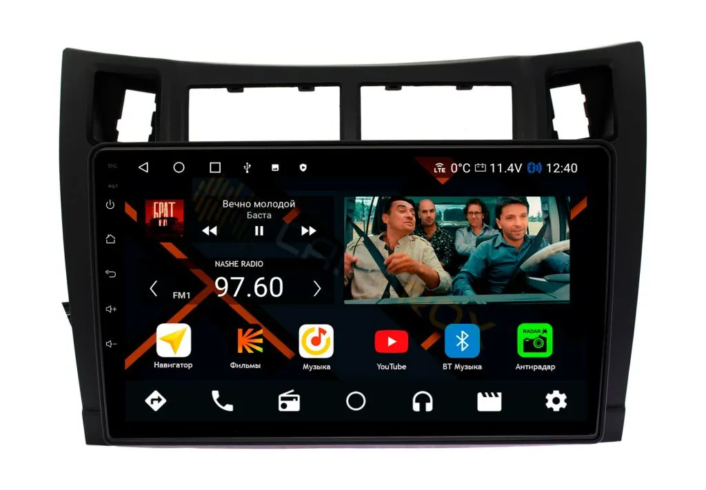 Штатная магнитола Toyota Vitz 2005-2010 черный на Android 11 - Cardrox CD-4776M