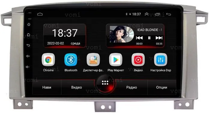 Штатная магнитола VOMI AK377R9-MTK-LTE-4-64 для Toyota Land Cruiser 105 1998-2007 на Android 10