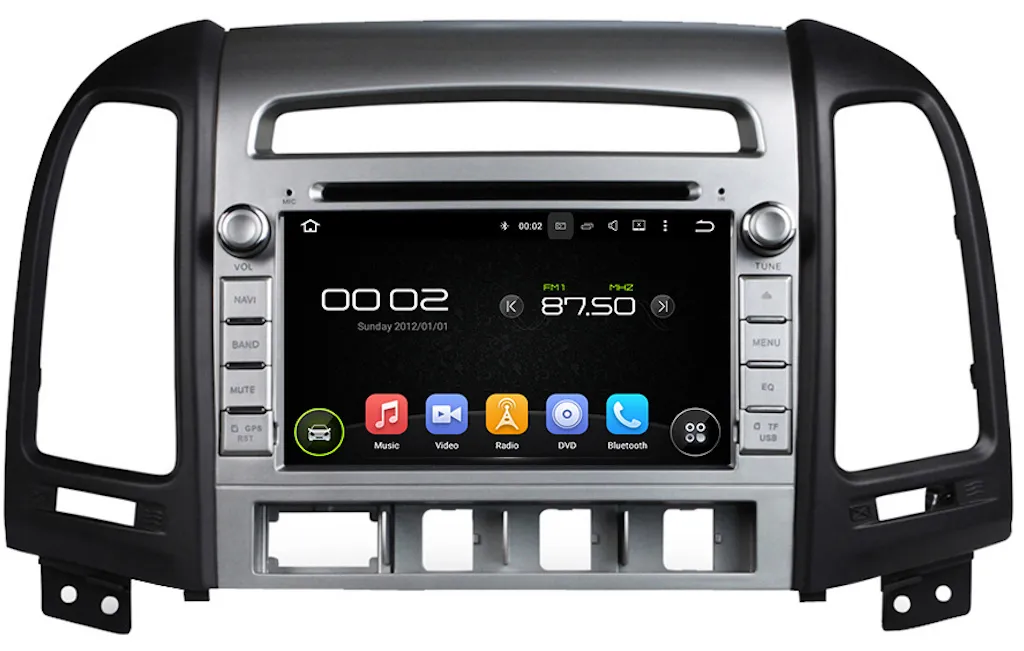 Штатное головное устройство Android 7.1 Newsmy KD-7024-P3-7 для HYUNDAI Santa Fe 2010-2012 (CM рестайлинг, 4 отверстия под кнопки)