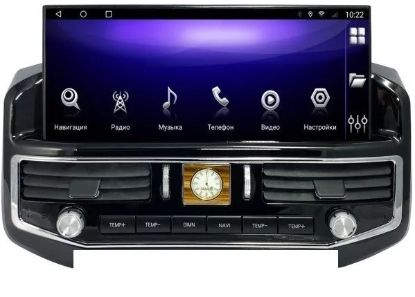 Магнитола для Toyota Land Cruiser 200 2016-2021 (без отдельного экрана климата) на Android 12, 4G, Carplay - Parafar PF567L12