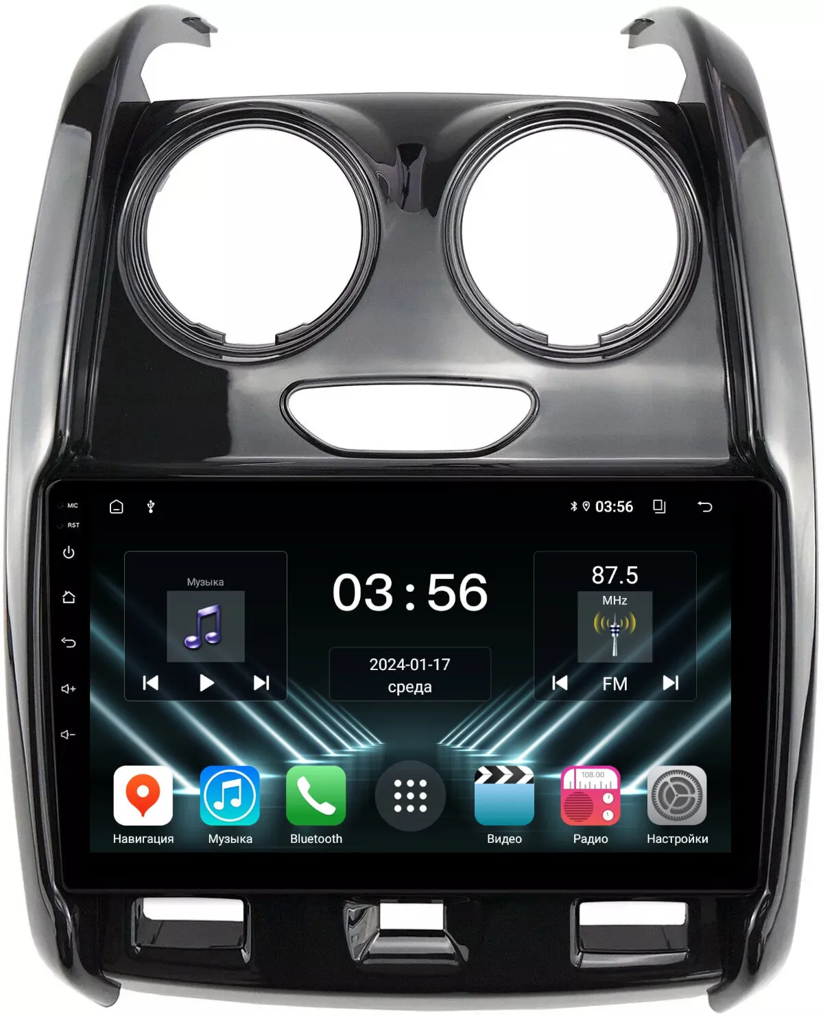 Штатная магнитола для Renault Duster 2015-2020, Lada Largus 2021+ (подрулевой джойстик) на Android 13 - FarCar (D/DX3008M)