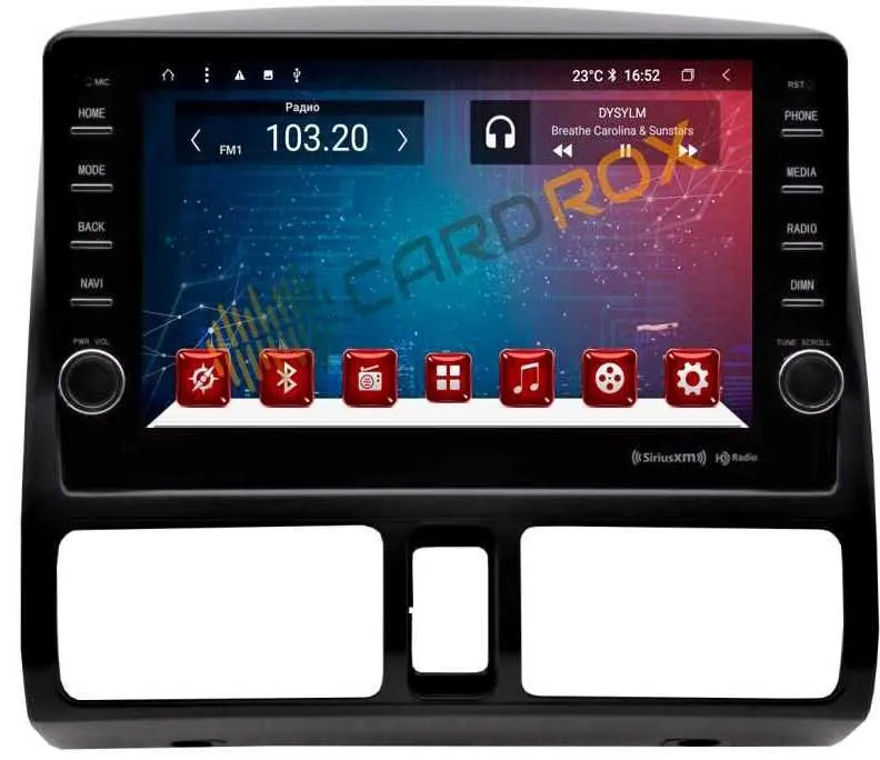 Головное устройство на Android 10 для Honda CR-V 2001 - 2006 CARDROX FD-4307-TS10-4-64 с кнопками и DSP процессором