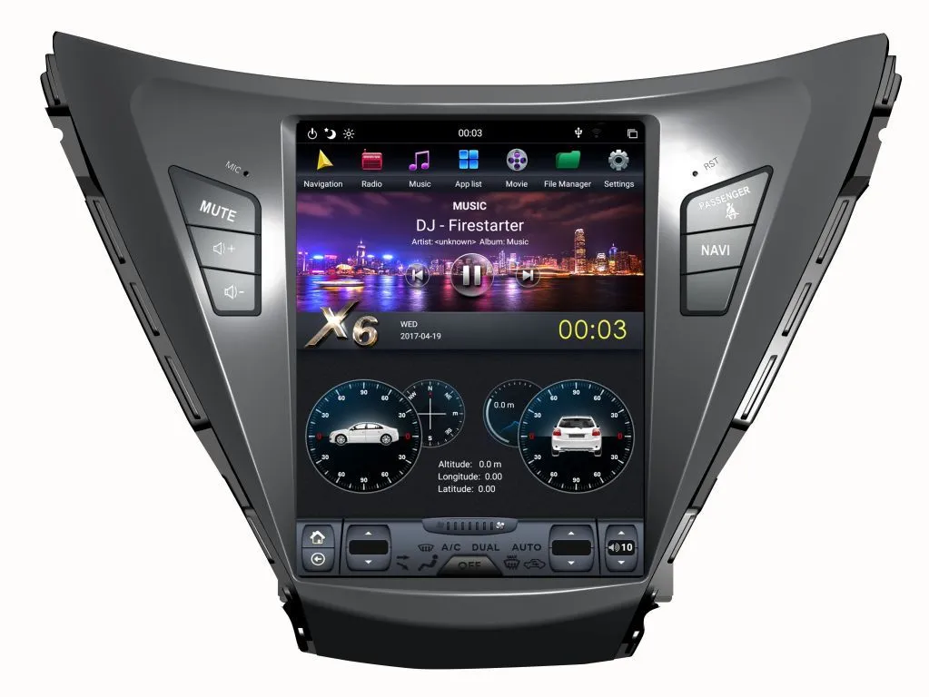 Магнитола Tesla для HYUNDAI Elantra 2011-2012/AVANTE  2011/I35 2011 на Android 9.0 Carmedia ZF-1153-DSP