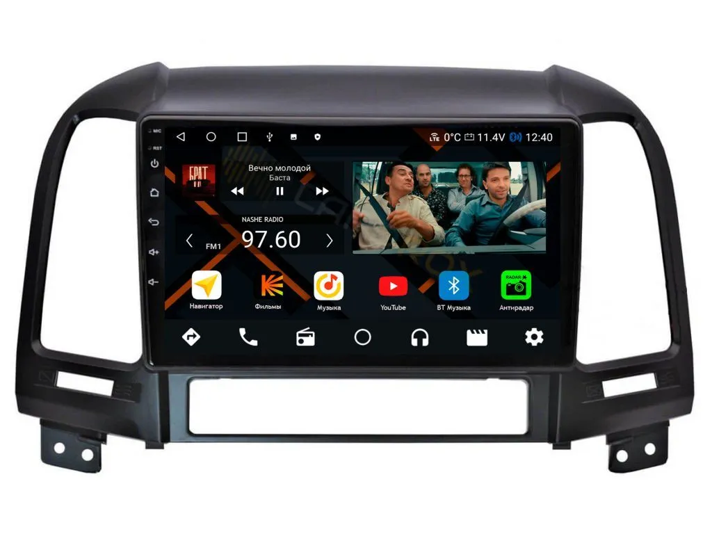 Штатная магнитола Hyundai Santa Fe II 2006-2012 (для авто без усилителя) на Android 11 - Cardrox CD-4075M