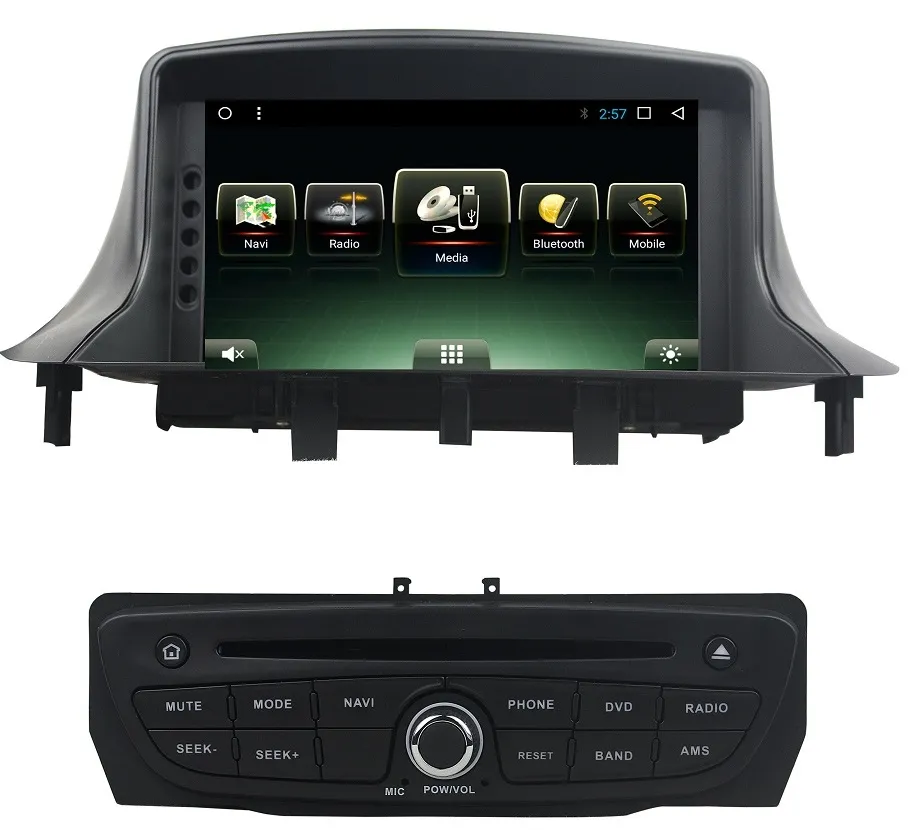 Головное устройство RENAULT Megane III 2009+, Fluence 2010+, черный или белый на Android 8.1 CARMEDIA U9-6912-T8