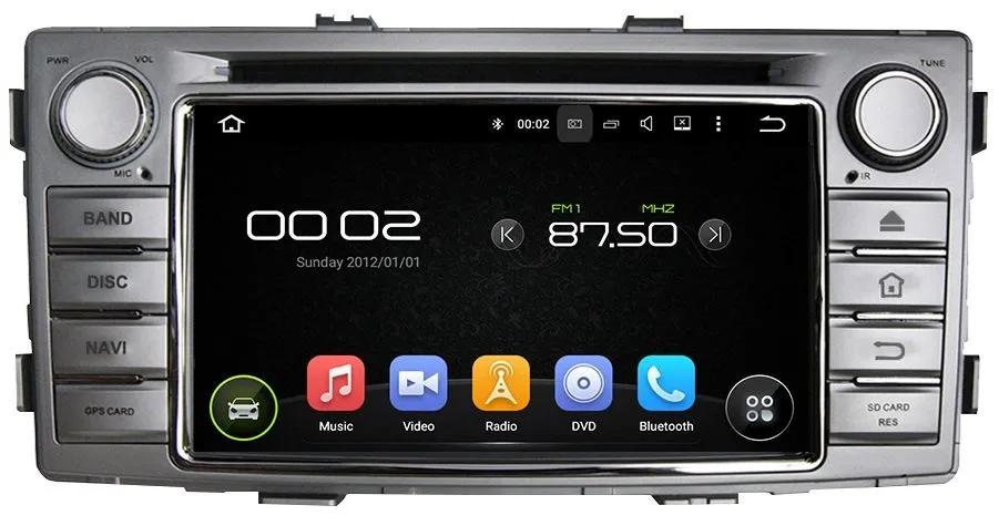 Штатная автомагнитола Toyota Hilux, Fortuner 2011-07.2015 Carmedia KD-6230-P6 Android 9.0 DSP