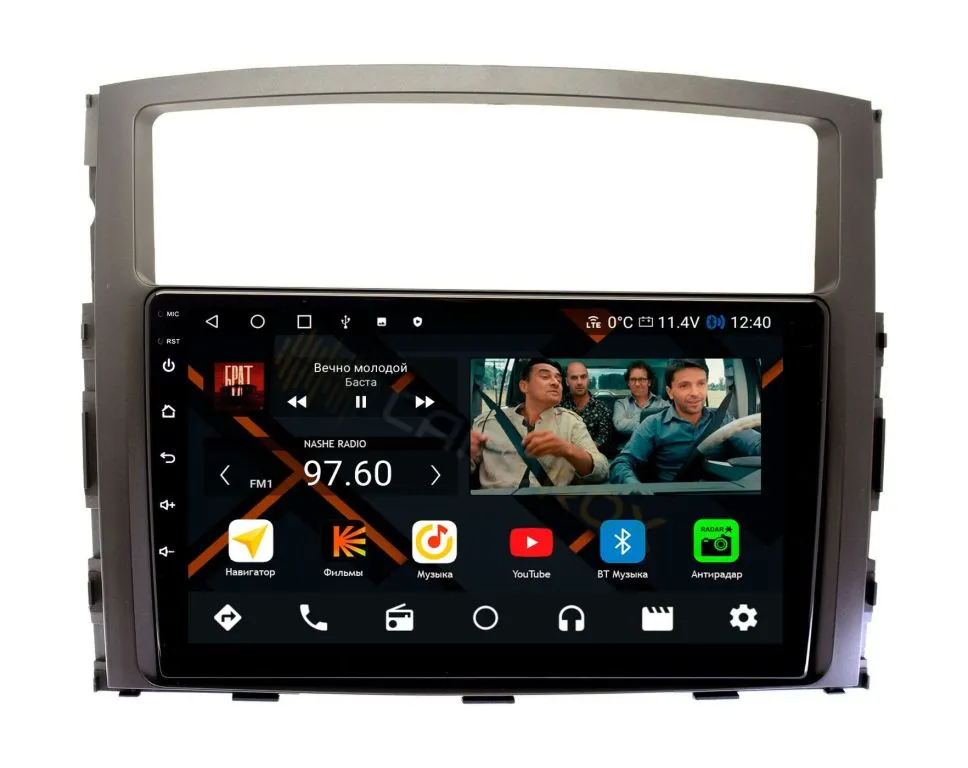 Штатная магнитола Mitsubishi Pajero 4 2006-2020 (с 6 по14 г -без цветного экрана) на Android 11 - Cardrox CD-4046M