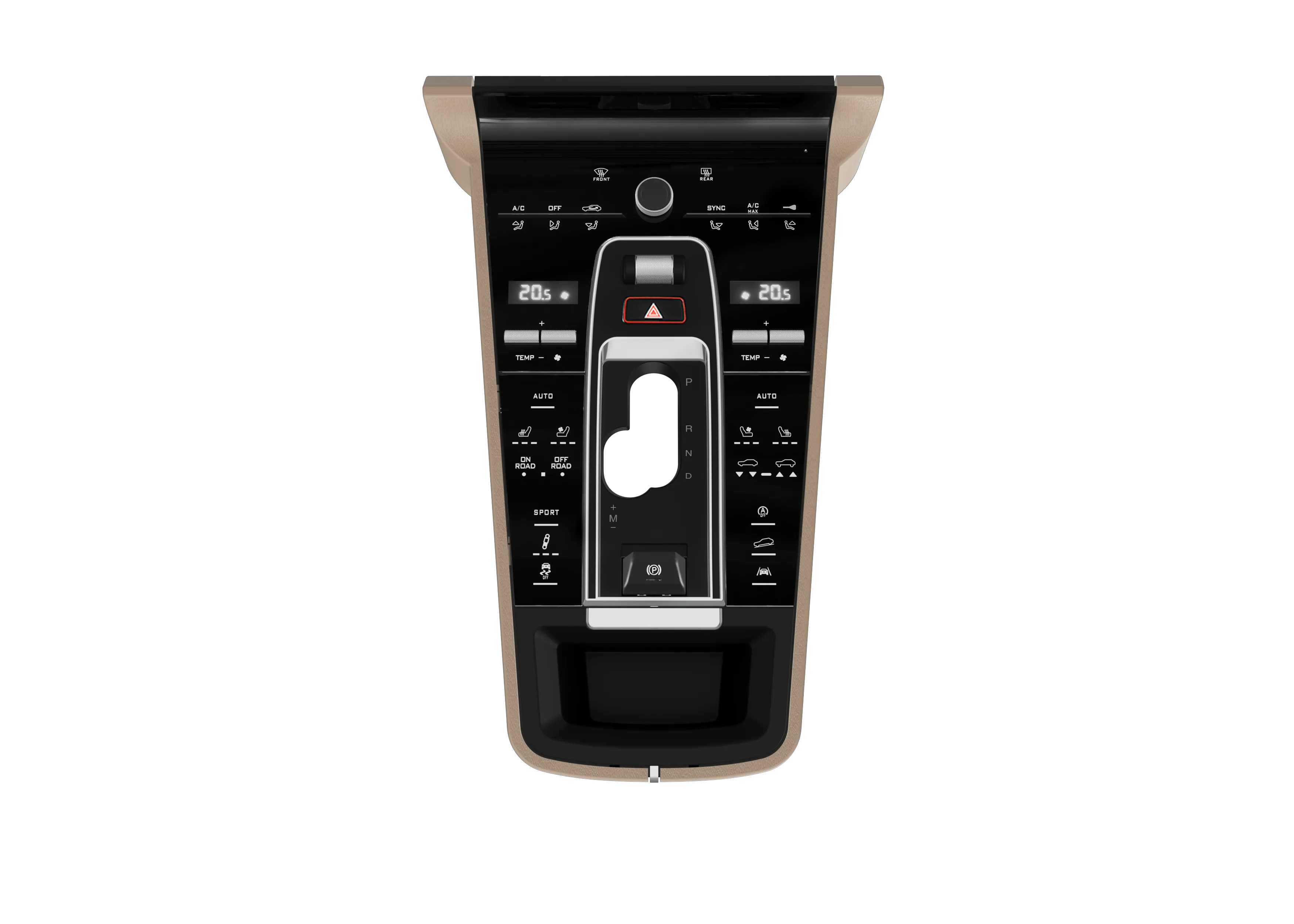 Центральная консоль для Porsche Cayenne 2010-2017 сенсорная бежевая. Только бензиновые машины  - Carmedia ZF-5023-BG