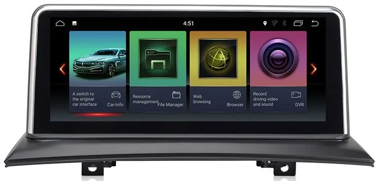 Штатная автомагнитола Bmw X3 e83 (2004-2009) джойстик в комплекте Carmedia MKD-B1024 Android 8.1 DSP