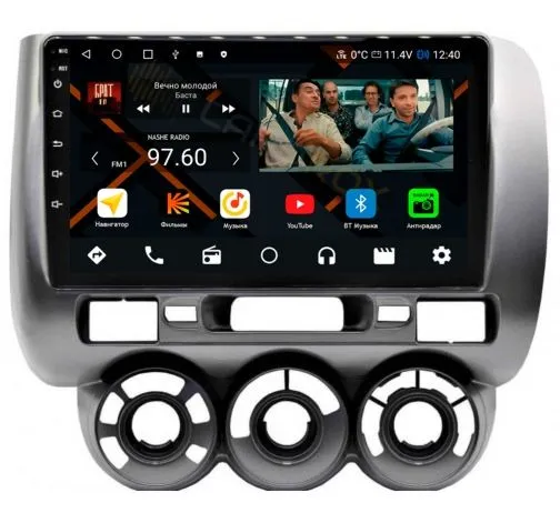 Штатная магнитола Honda Fit 01-07 с механической печкой (правый руль) на Android 11 - Cardrox CD-4280M