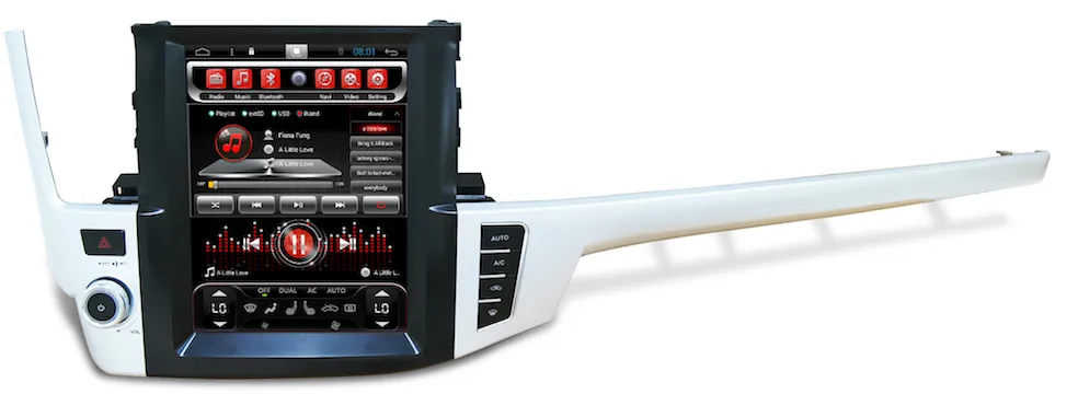 Головное устройство 12 дюймов Toyota Highlander 2014+ U50 на Android 9.0 CARMEDIA SP-12105-T8 tesla-style