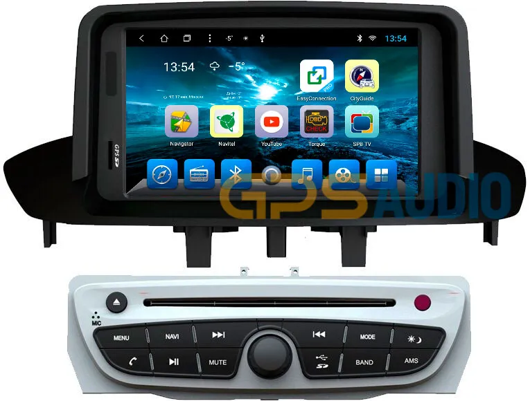 Головное устройство для Renault Megane III 2009+, Fluence 2010+, черный или белый на Android 8.1 CARMEDIA KR-7084-T8