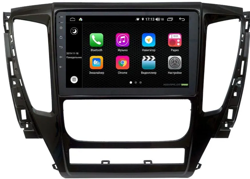 Штатное головное устройство Mitsubishi Pajero Sport (2016-) 9 дюймов на Android 10 NaviPilot NPD10L-WTG-M1181-09