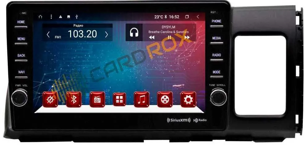 Головное устройство на Android 10 для Toyota Wish 2003 - 2009 CARDROX FD-4352-TS10-4-64 с кнопками и DSP процессором
