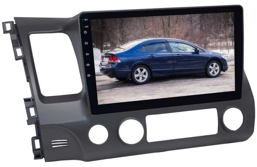 Штатная магнитола для Honda Civic 2005-2012 тёмная левый руль LeTrun 2295-3274 10 дюймов NS 2+16 Gb MTK-L Android 10.x DSP