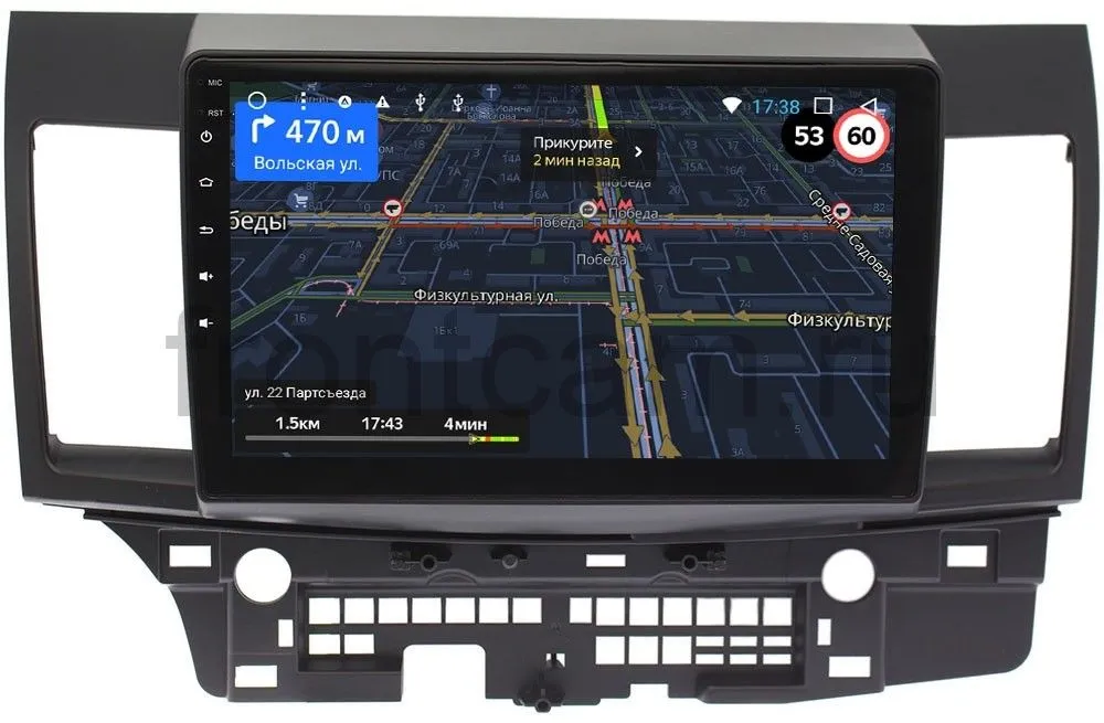 Штатная магнитола для Mitsubishi Lancer X 2007-2018 для авто без Rockford OEM RS10-1021 на Android 9.1