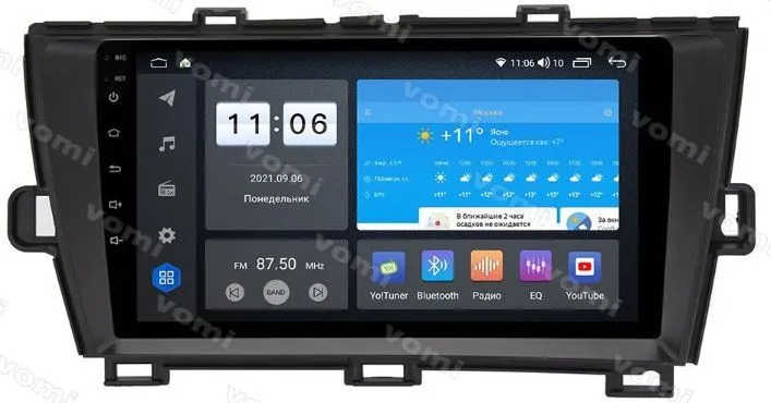 Штатная магнитола VOMI ZX582R9-7862-LTE для Toyota Prius 3 XW30 01.2009-04.2016 левый руль на Android 10