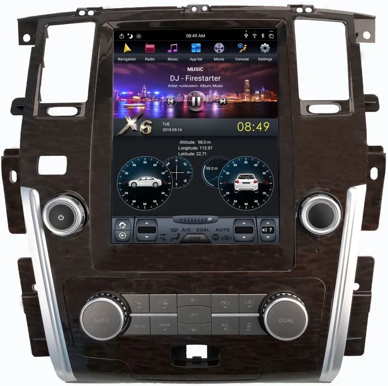 Магнитола Tesla для Nissan PATROL 2010+ high на Android 9.0 Carmedia ZF-1222-DSP