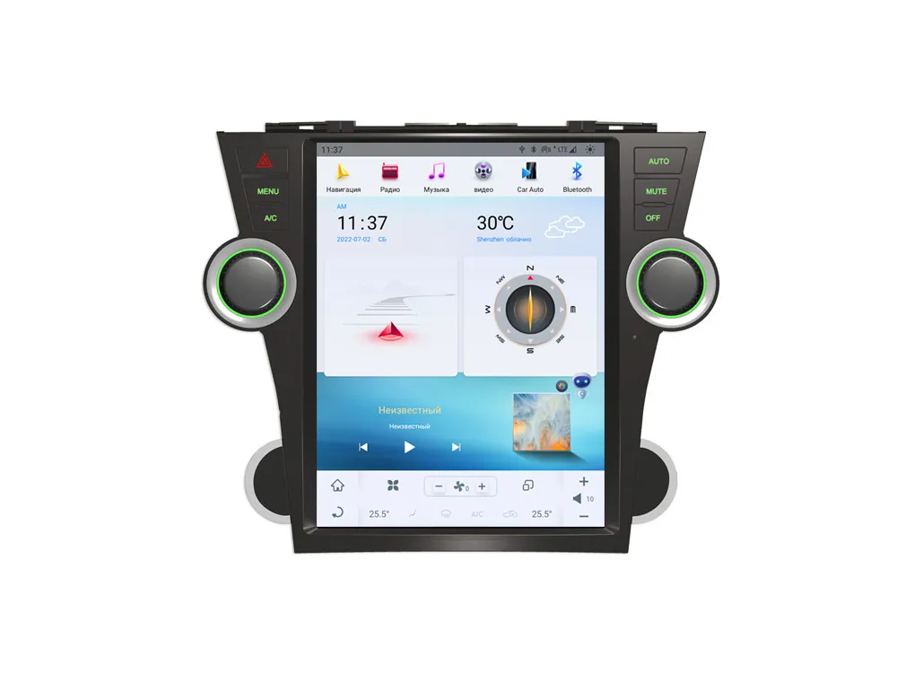 Магнитола Tesla для Toyota Highlander 2007-2013 на Android 11 - Carmedia ZF-1225-Q6