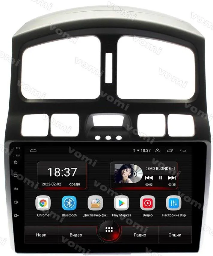 Штатная магнитола VOMI AK574R9-MTK-LTE-4-64 для Hyundai Santa Fe 1 Classic 08.2004-03.2006 рестайлинг на Android 10