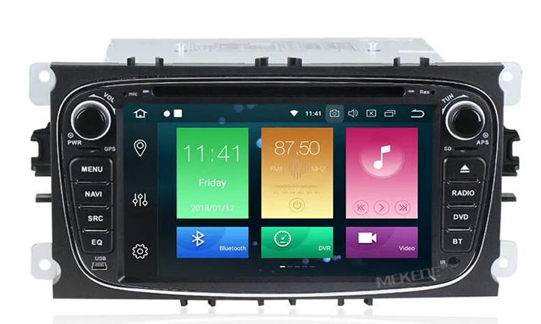 Магнитола для Ford Focus II, Mondeo, S-MAX, Galaxy, Tourneo, Transit Connect черный на Android 10 - Carmedia MKD-7028B-P30
