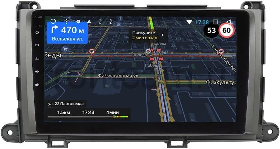 Штатная магнитола для Toyota Sienna III 2010-2014 OEM RS9-202 Android 9.1