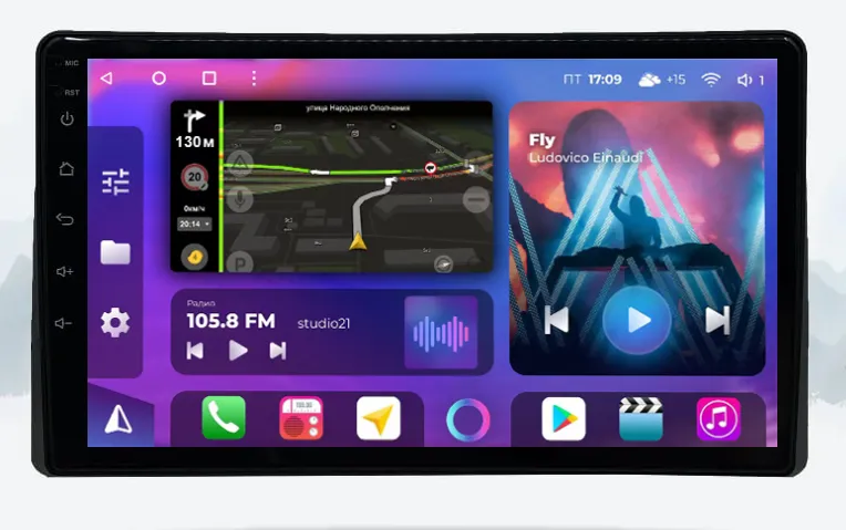 Штатная магнитола для KIA Carnival 2014-2021 на Android 13, QLED/2K, 4G - FarCar S500 Plus (3080M)