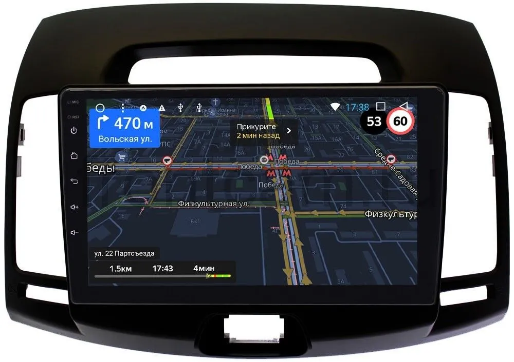 Штатная магнитола для Hyundai Elantra IV (HD) 2006-2011 (черная) OEM RS9-680 Android 9.1