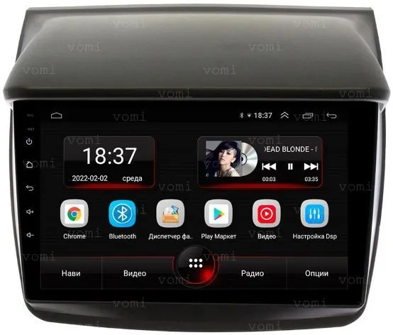 Штатная магнитола VOMI AK334R9-MTK Mitsubishi PajeroSport 2 2008-2016 / L200 2006-2015 на Android 10