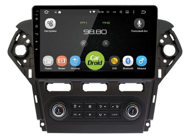 Штатная магнитола CarDroid RD-1713FN для Ford Mondeo 4, 2010-2015 (Android 10)