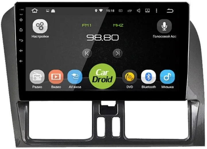 Штатная магнитола CarDroid RD-3803F для Volvo XC60, 2014-2017 (Android 10)