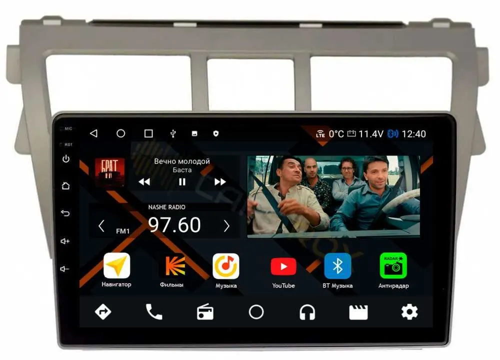 Штатная магнитола Toyota Belta 2005-2012, Yaris Sedan 2006+, Vios 2007+ на Android 11 - Cardrox CD-4839M