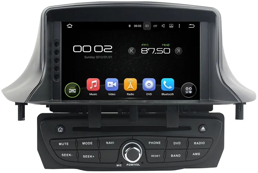 Штатное головное устройство Android 7.1 Newsmy KD-7237-P3-7 для RENAULT Megane III 2009+, Fluence 2010+ черный привод