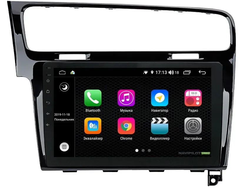 Штатное головное устройство VW Golf 7 (2013-) 10 дюймов на Android 10 NaviPilot NPD10L-WTG-V257-10