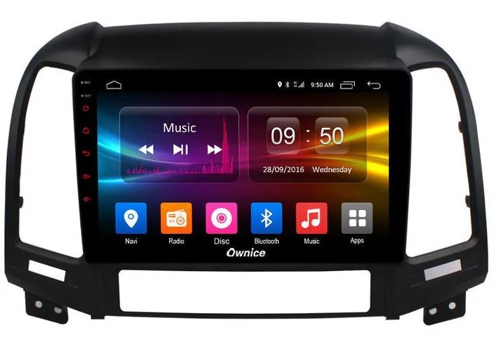 Штатная магнитола Ownice G10 S9717E для Hyundai SantaFe 2 (Android 8.1.0)
