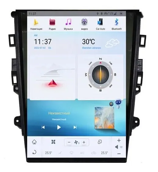 Магнитола Tesla для Ford Mondeo 5 2015+ климат на Android - Carmedia ZF-1201A-Q6