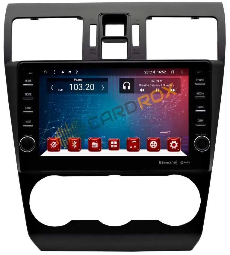 Головное устройство на Android 10 для Subaru Forester 2016+, XV 2015+ CARDROX FD-4208-TS10-4-64 с кнопками и DSP процессором Головное устройство на Android 10 для Subaru Forester 2016+, XV 2015+ CARDROX FD-4208-TS10-4-64 с кнопками и DSP процессором