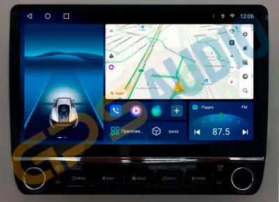 Штатная магнитола для Toyota Camry V70 2020+ на Android 12, с кнопками (серые или черные) QLED - Carmedia SF-1420-C+KP-KN(BN)