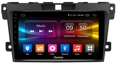 Штатная магнитола для Mazda CX-7 2006-2012 (ER,ER2) дорестайл, рестайл на Android 12 (14), (QLED/2K) - Carmedia OL-9509-NPQU