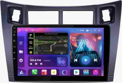 Штатная магнитола для Toyota Yaris, Platz 2005-2012, Vitz 2005-2011 на Android 13, QLED/2K, 4G - FarCar S500 Plus (3022M черная)