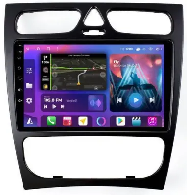 Штатная магнитола для Mercedes-Benz C-class W203 2000-2004 на Android 13, QLED/2K, 4G - FarCar S500 Plus (1264M)