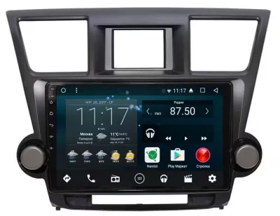 Штатная магнитола Toyota Highlander II 2008-2013 на Android 11, DSP, 4G, IPS / QLED 2K, Carplay - Cardrox CD-4011