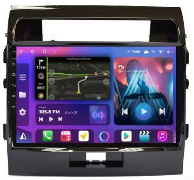 Штатная магнитола для Toyota Land Cruiser 200 2007-2015 (экран климата внизу) на Android 13, QLED/2K, 4G - FarCar S500 Plus (381M)