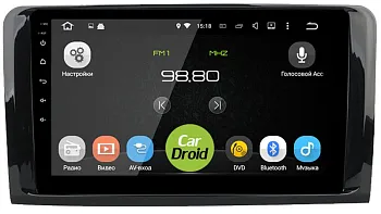 Штатная магнитола CarDroid RD-2504F (рамка глянец) для Mercedes Benz ML W164 GL X164 (Android 10)