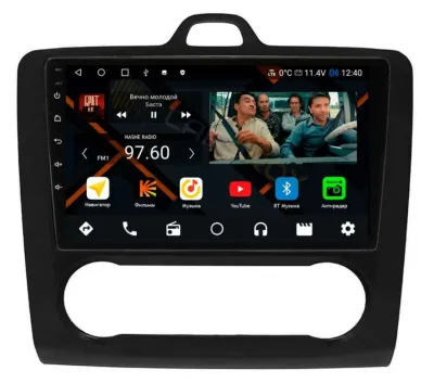 Штатная магнитола Ford Focus 2005-2011 климат (черный) на Android 11, DSP, 4G, IPS / QLED 2K, Carplay - Cardrox CD-4884